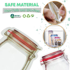Food Storage Pouch Jar Shape - Reusable & Washable (500 ML)