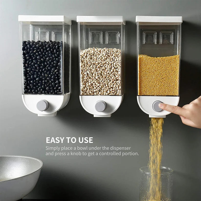 Wall Mounted Jars for Storage Containers Dispenser with Push Button