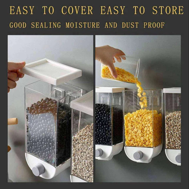 Wall Mounted Jars for Storage Containers Dispenser with Push Button