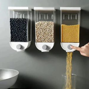 Wall Mounted Jars for Storage Containers Dispenser with Push Button