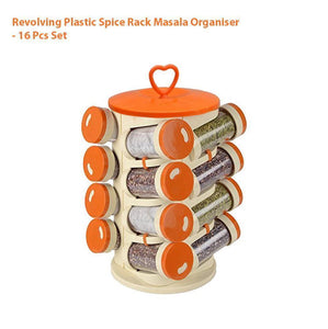 166 Revolving Plastic Spice Rack Set (16pc) - FridayBasket