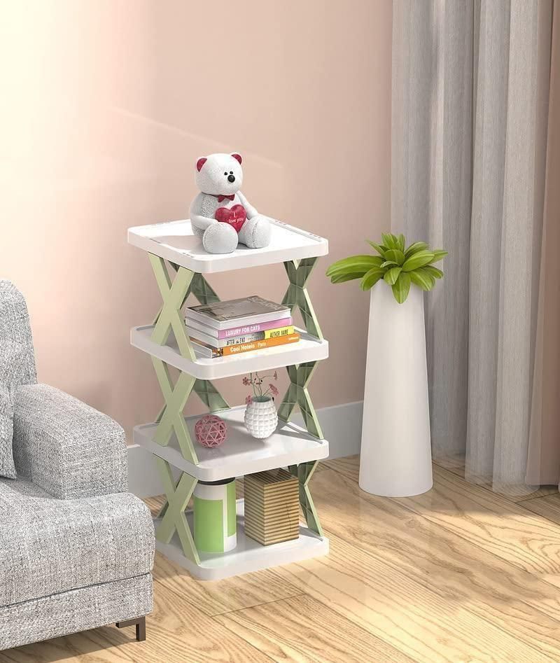 Maximize Space and Style with the Corner Smart Foldable Shoes Shelf 4 Tier Shoe Rack!